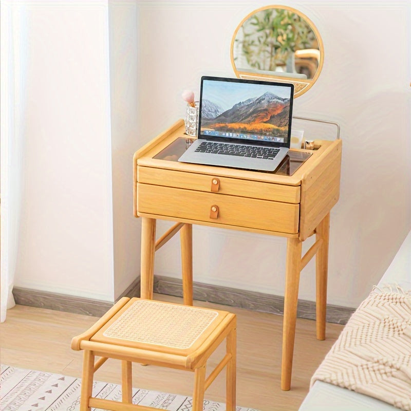 1pc Sea Shipping Multi-layer Dressing Table, Small Mini Rental House Free Installation Dressing Table, Japanese-style Room Makeup Table