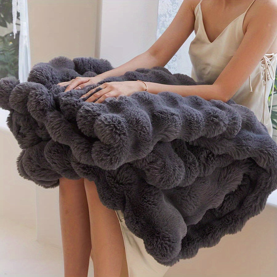 1pc Soft and Cozy Plush Blanket for Travel, Sofa, Bed, and Home Decor - Perfect Gift for Family and Friends