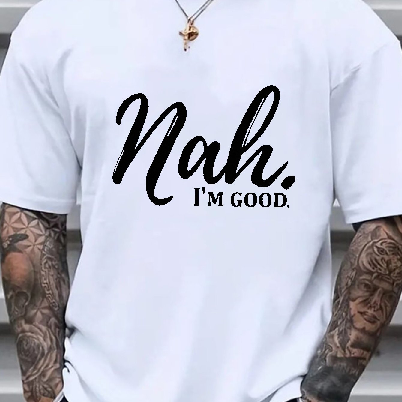 Men's Short-sleeve T Shirt, Plus Size Creative Letters Graphic T Shirt Tees For Males, Men Summer Tops Clothing