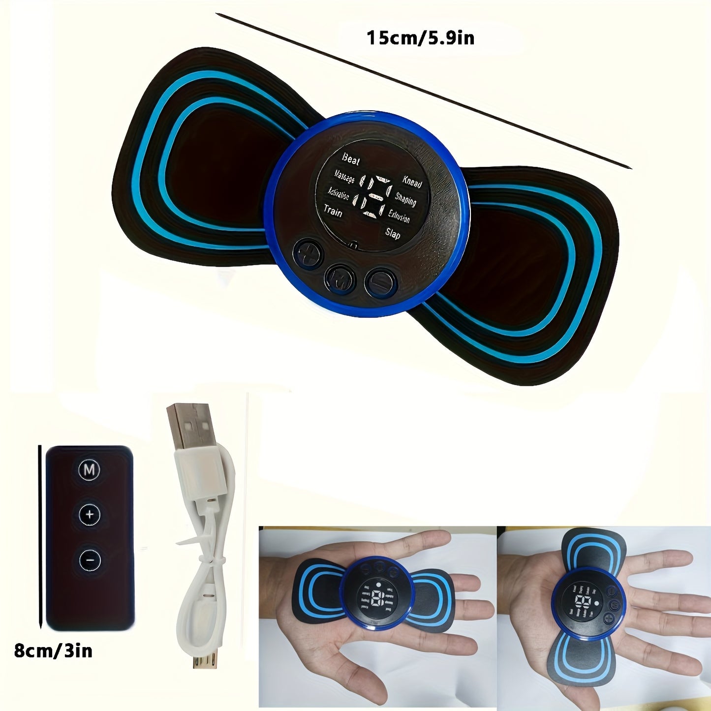 1pc Electric Mini Massage Sticker, Home Portable Meridian Intelligent Pulse Shoulder And Neck Massager, Massager Instruments