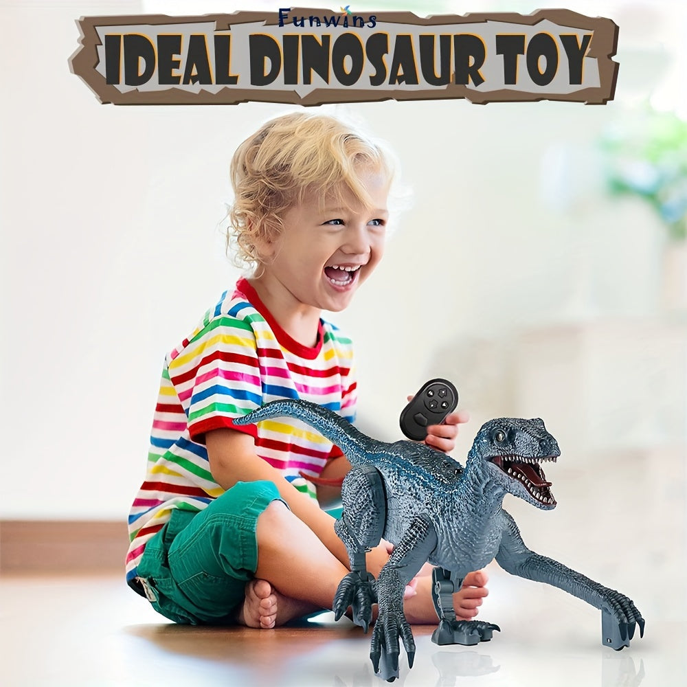 RC Dinosaur Robot,Walking And Roaring Dinosaur Remote Control Electronic Robots Toy Jurassic Raptor Toys Dinosaurs With Light And 6 Sound, Christmas, Halloween, Thanksgiving Day Gift