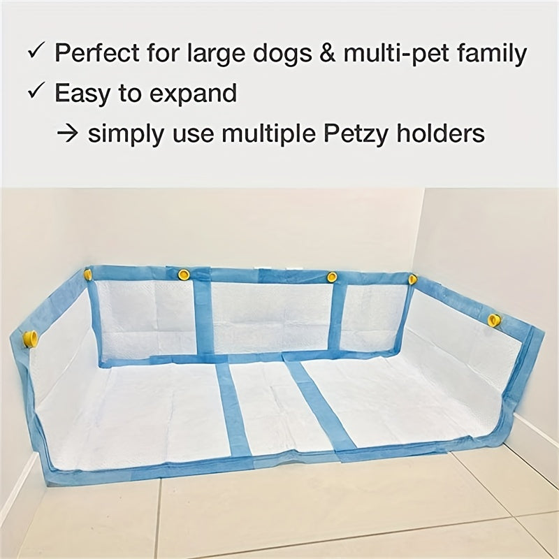 2 piezas de imán de pared portátil Pet Pee Pad Holder para perros, Potty Training Pad Holder para levantar piernas con adhesivo fuerte e imanes para perros