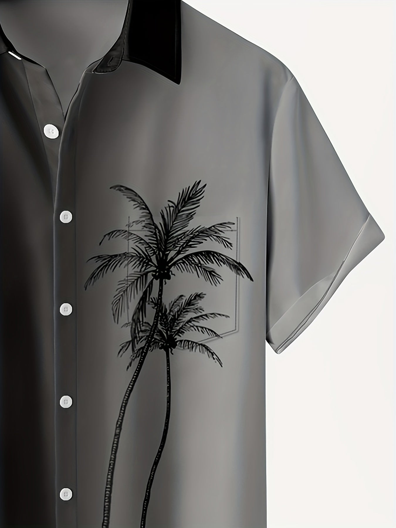 Más tamaño de los hombres del árbol coco manga corta camisa hawaiana, oversized Loose ropa para grandes y altos chicos, los mejores vendedores regalos