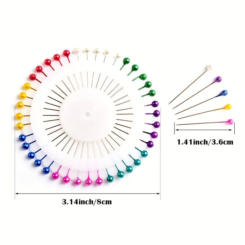 480pcs Positioning Needles With Mini Ball Head, Sewing Supplies & Tools, Pearl Positioning Needles, Straight Needles, Pearl Ball Head Quilting Needles