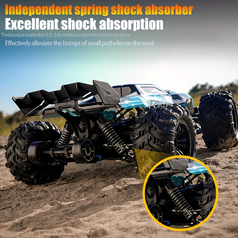 All Terrain 4WD High-speed Off-road Car, Designed With A Simulation Structure, 2.4G Full Proportion Synchronous Remote Control System, Full Proportion Throttle\u002Fsteering, LED Headlights,Christmas Gifts