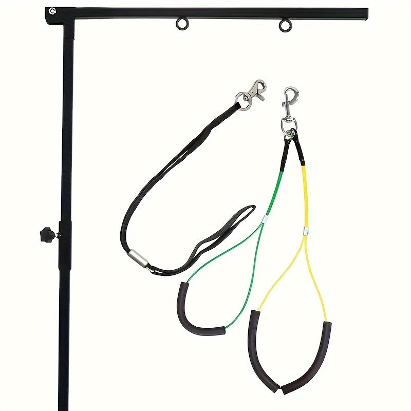 Soporte durable de la preparación del perro con el lazo Noose para el baño de la preparación del animal doméstico Brazo ajustable de la preparación del animal doméstico de la altura con la abrazadera para los perros grandes y pequeños, acero inoxidable