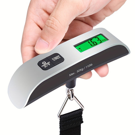1pc Electronic Luggage Scale, Backlight LCD Display Portable Handheld Electronic Scale, High Pressure Balance Digital Postal Luggage Hanging Scale