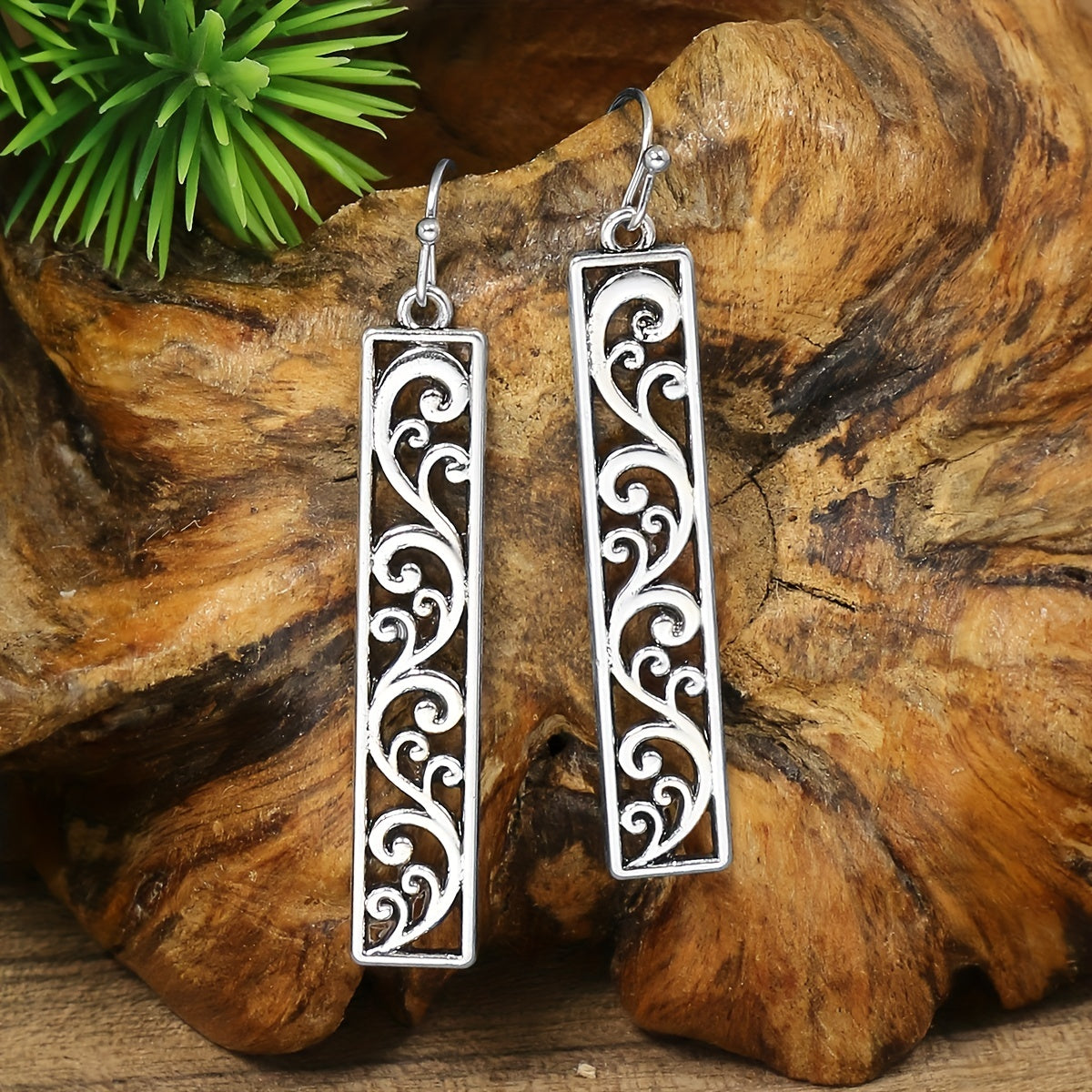 16 Pairs \u002F Set Vintage Carved Pattern Silvery Dangle Earrings Retro Ethnic Style Zinc Alloy Jewelry Delicate Female Gift