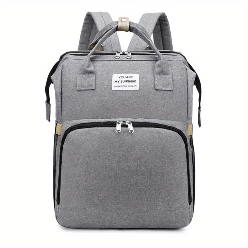Foldable Mommy Backpack, Functional Large Capacity Diaper Bag, Outdoor Travel Diaper Backpack