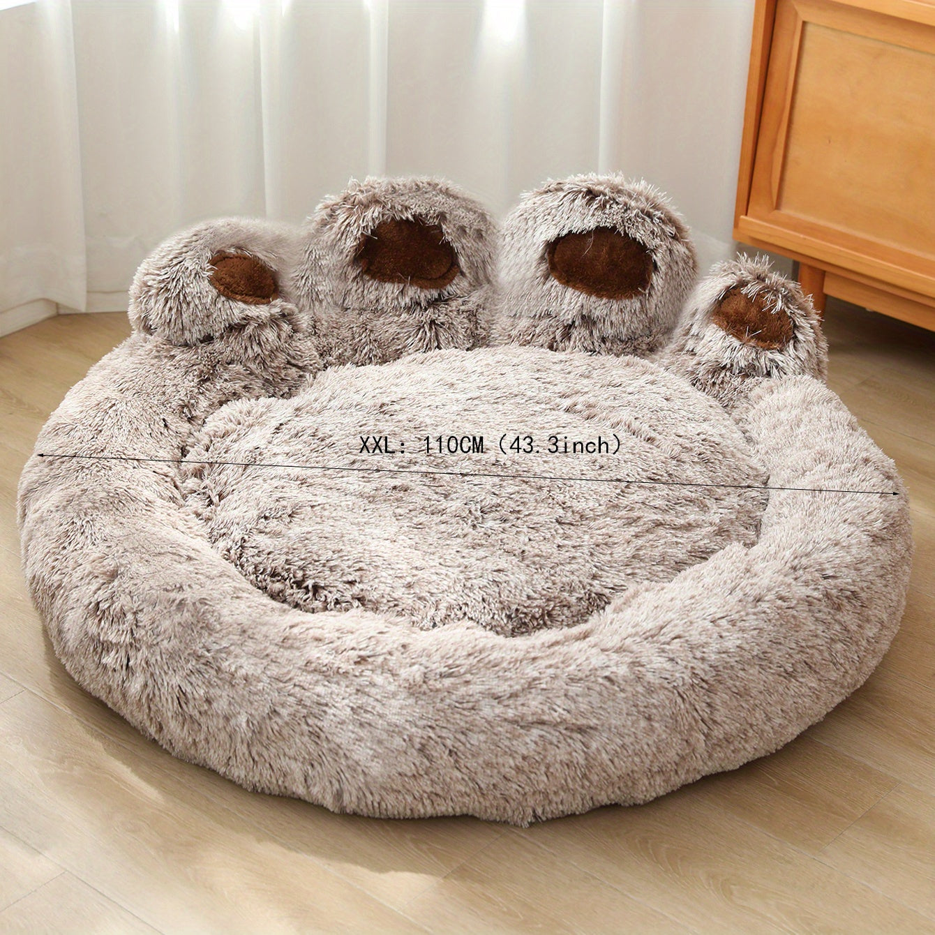 Cute Bear Paw Shape Dog Nest Comfortable Pet Sleeping Beds Dog Bed Cat Mat Soft Cushion