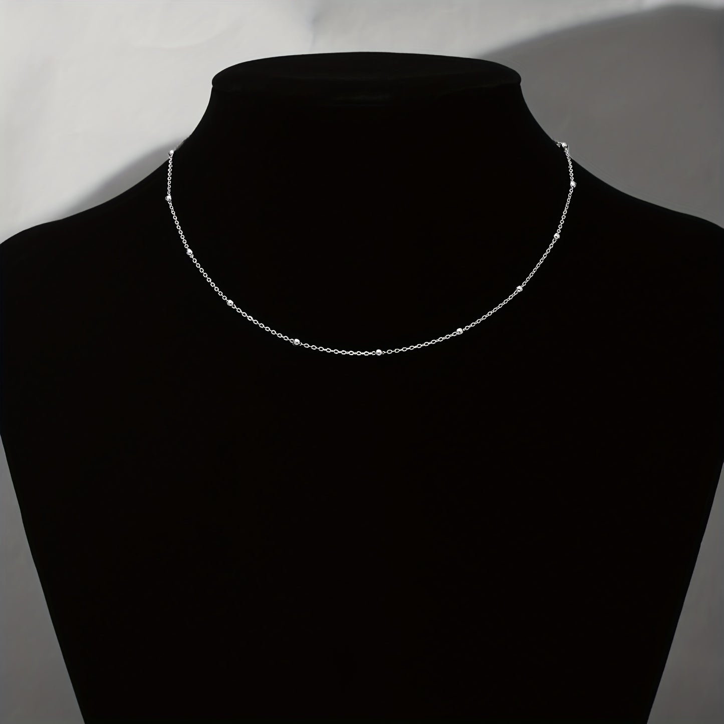 Collier de perles rondes minimaliste en argent Sterling 925, collier minimaliste Simple, bijoux cadeau