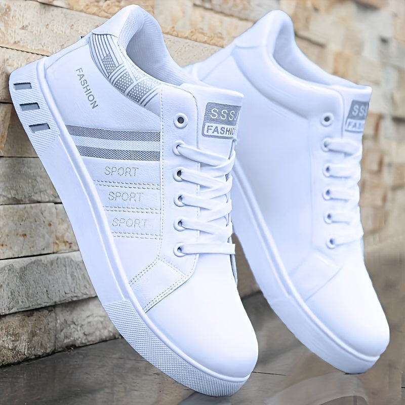 Men's Skate Shoes With Good Grip, Breathable Lace-up Sneakers