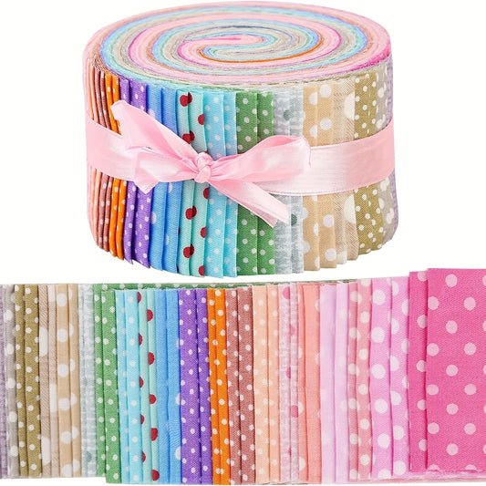 40pcs Cotton Fabric Quilting Strips Different Patterns Patchwork Roll Fabric Strips Roll Craft Sewing Supplies For Quilters Crafting Sewing DIY Crafts