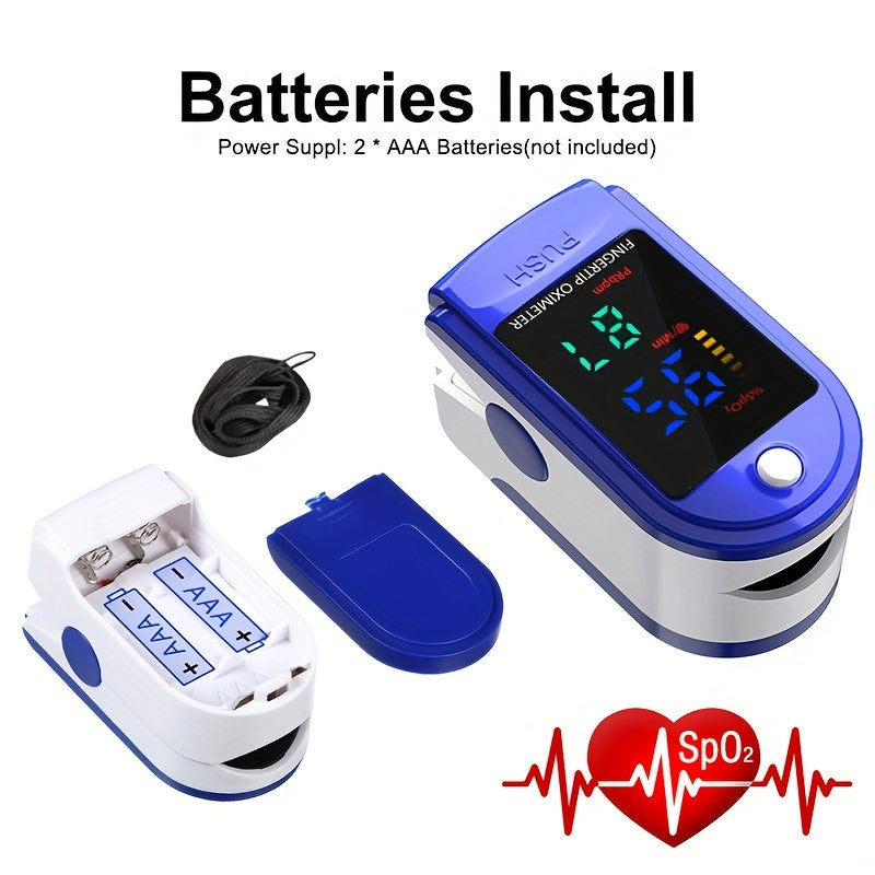 1pc Fingertip Pulse Oximeter, LCD Digital Display, For Gauging Pulse Rate Blood Oxygen Home Health Care Blood Pressure Monitor Oximetr, Without Battery