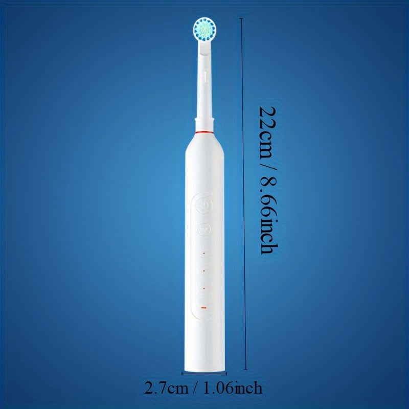 CONESN Rotating Electric Toothbrush For Adults, Electric Toothbrush For Adults With 4 Brush Heads, 3 Modes Rechargeable Electric Toothbrush, Waterproof Rechargeable Toothbrush