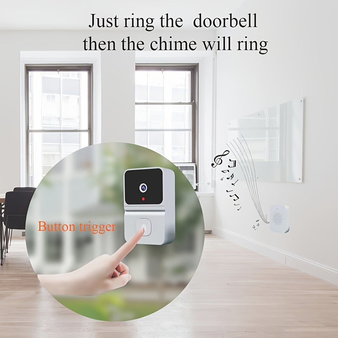 2.4G WIFI Wireless Doorbell Wifi Outdoor Hd Camera Security By Bell Night Vision Video Intercom Voice Change For Home Monitor By Phone USB rechargeable battery