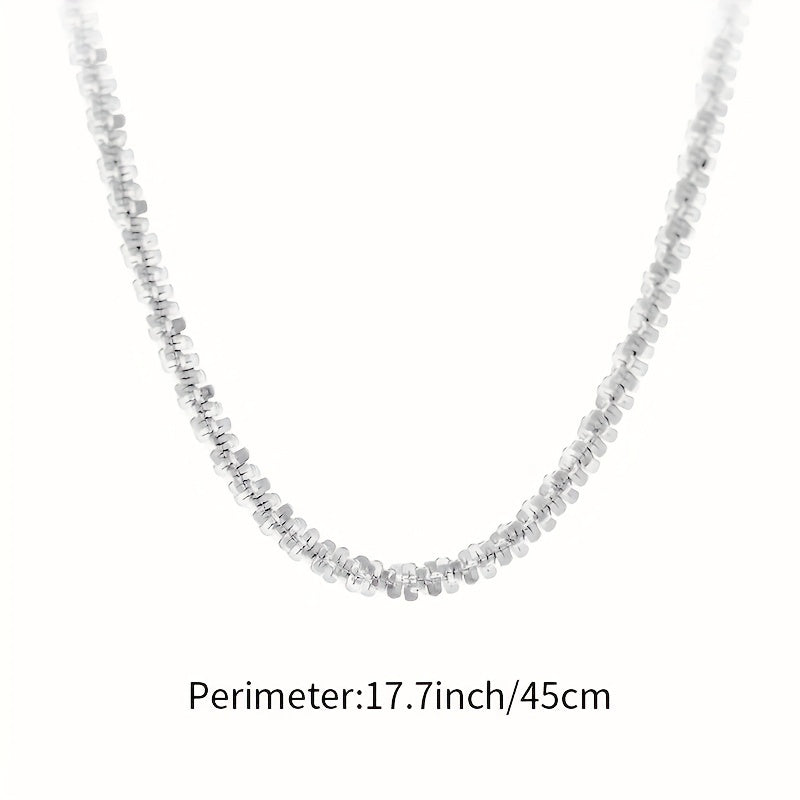 925 Sterling Silver Necklace Female Silver Chain Without Pendant 925 Clavicle Chain Naked Chain Galaxy Chain Thin Chain Stacked