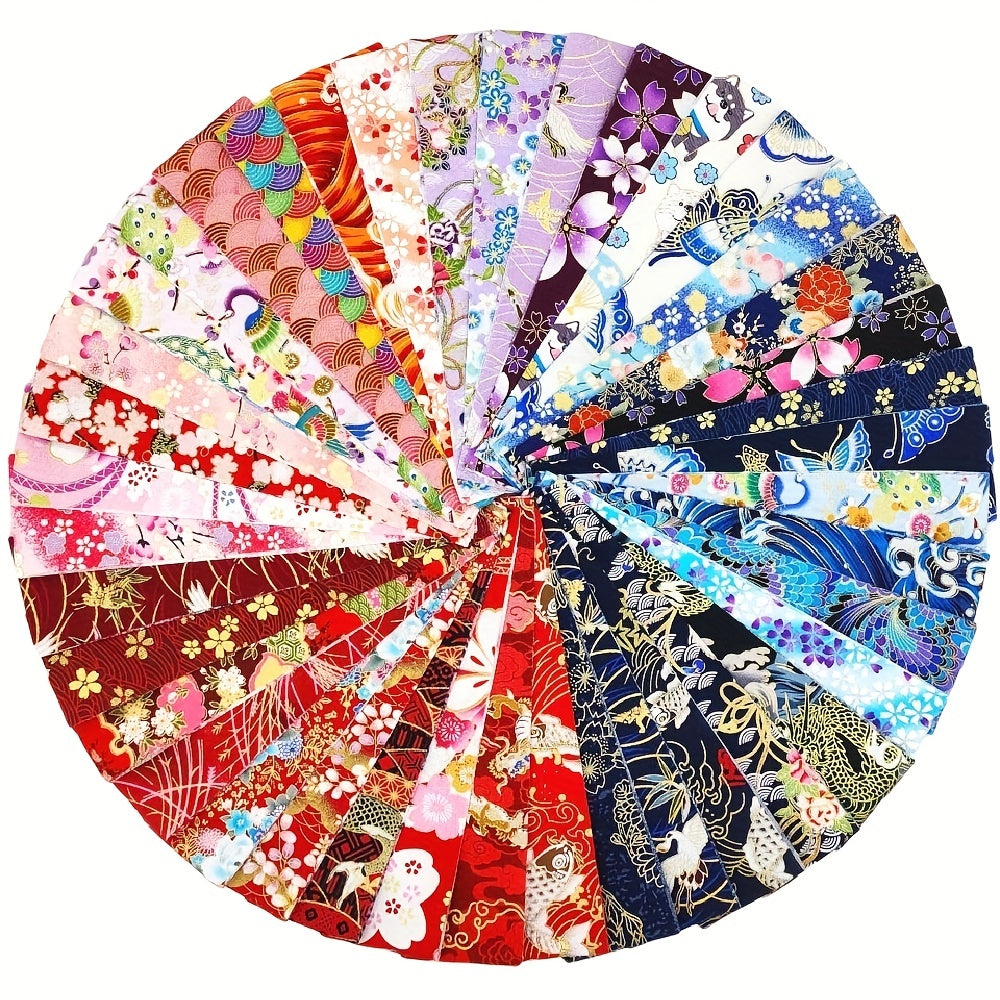 40pcs 2.5*9.8 Inches (6.5cm*25cm) Quilting Bronzing Fabric Cotton Craft DIY Handmade Doll Clothes Fabric Precut For Patchwork DIY Handmade Craft Sewing Supplies