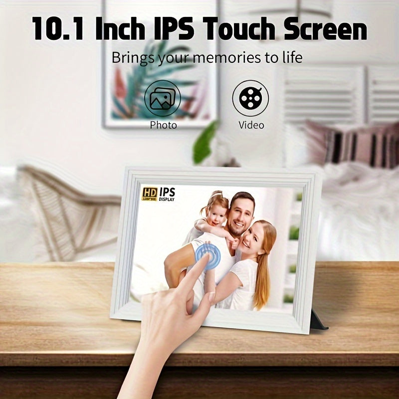 10,1 pouces Smart Wi-Fi Cadre photo numérique, 1280x800 IPS écran tactile LCD, Auto-Rotation Portrait et paysage, construit dans la mémoire de 32 Go, partager des moments instantanément Via Frame App de n'importe où, Support pour Photo \ u002Fvideo Playba