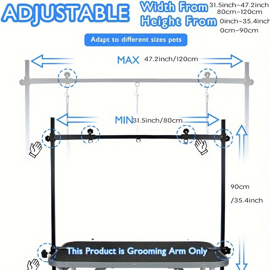 1pc Dog Grooming Table Arm - Overhead Pet Grooming Arm, 47\