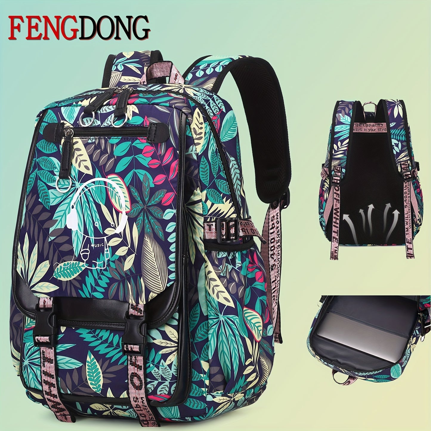 1pc Fashion Casual School Bag, Trendy Travel Backpack