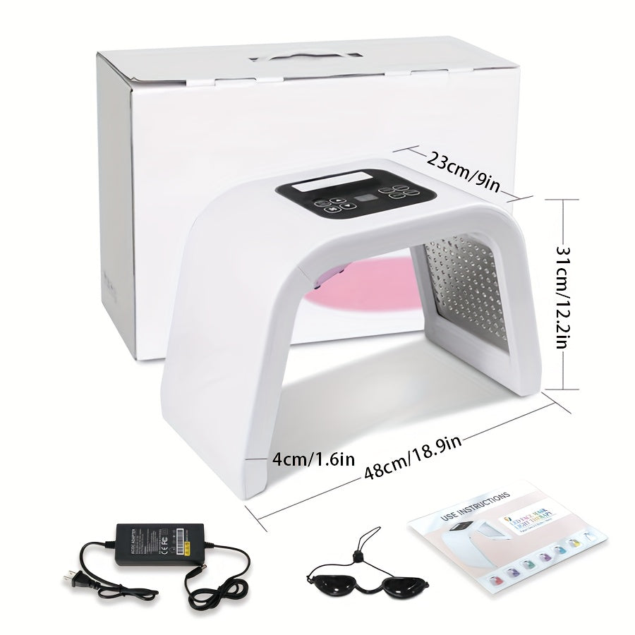 7-Color LED Light Therapy Facial And Body Skin Care Machine For Women - Multifunctional Folable Beauty Device For Home And Salon Use