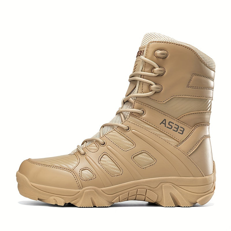 Men's Military Tactical Boots, Wear-resistant Non-slip Combat Boots For Outdoor Hiking Trekking