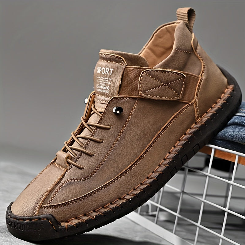 Zapatillas de deporte con cordones para hombres-Zapatos casuales para caminar-Cómodo y transpirable