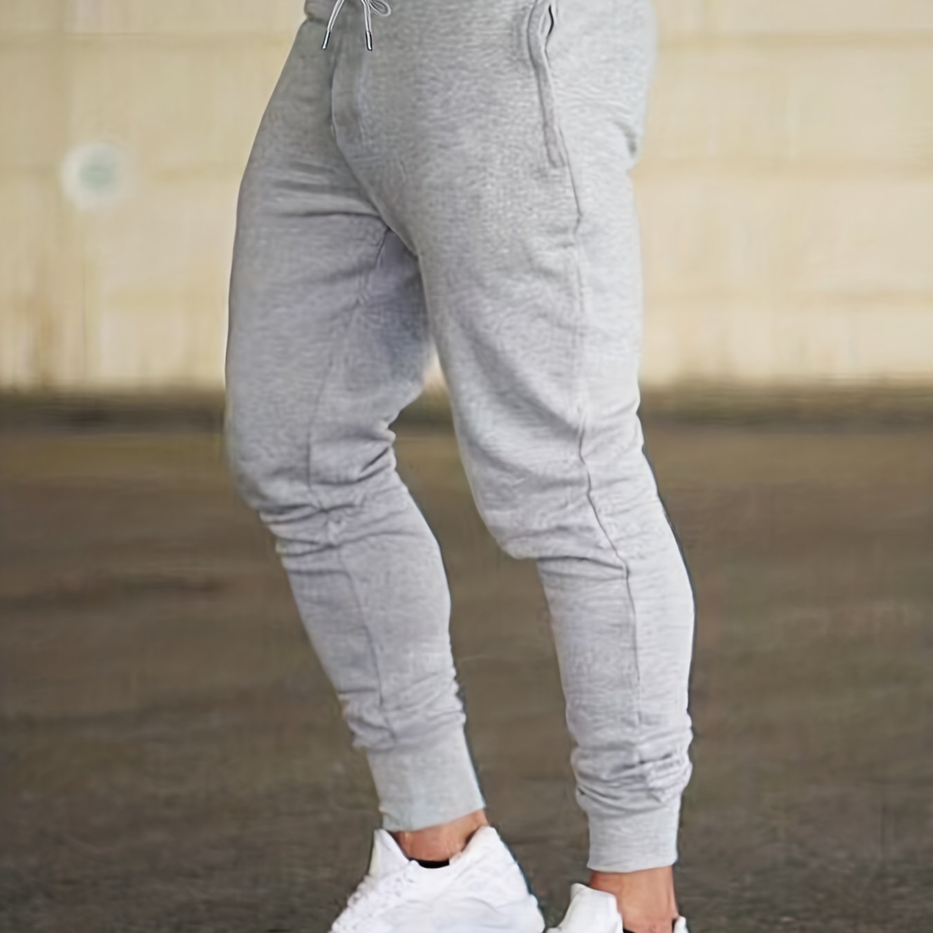 Joggers design classique, hommes décontracté taille extensible cordon mince pantalons de sport pantalons de survêtement pour le printemps été