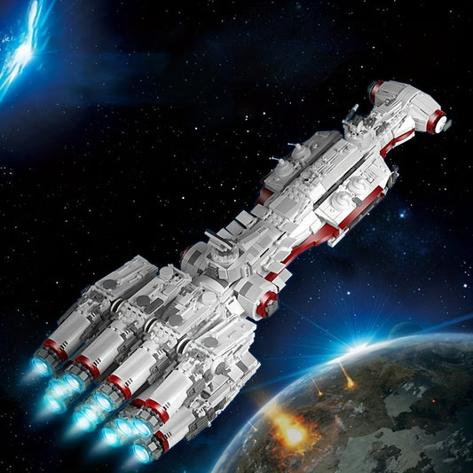 2833 Pieces Of Interstellar Series Large Space Battleship Building Block Decorations, With High Difficult Assembly Three-dimensional Collection Model, DIY Fun Holiday\u002FBirthday Gift