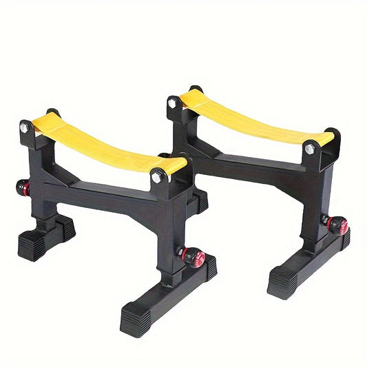 1 Pair Adjustable Barbell Elevation Stand, Gym Strength Training Equipment
