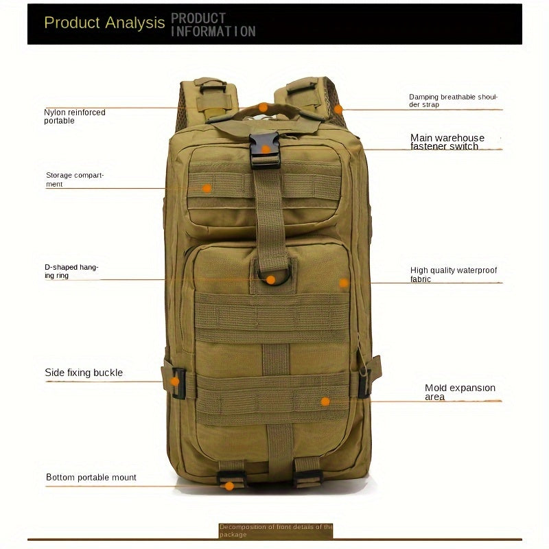 Large Capacity Sports Outdoor Travel Backpack, Hiking Climbing Camouflage Backpack, Ideal choice for Gifts