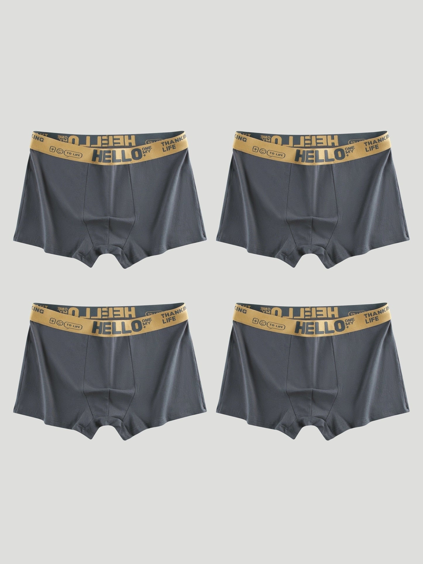 4 Packungen Herren Baumwolle atmungsaktiv bequeme Boxershorts Unterwäsche