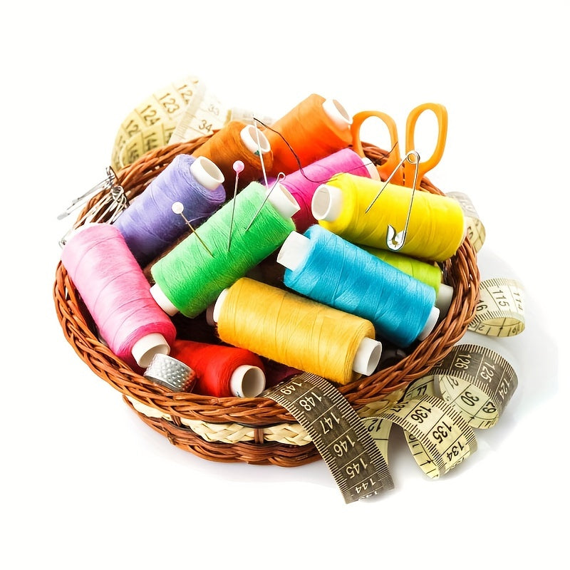 Juego de 60 colores, juego de hilo de coser, juego de hilo de coser para el hogar, hilo de coser de color mixto, 250 yardas cada rollo, accesorios de hilo de coser, regalo ideal para Halloween Navidad Año Nuevo