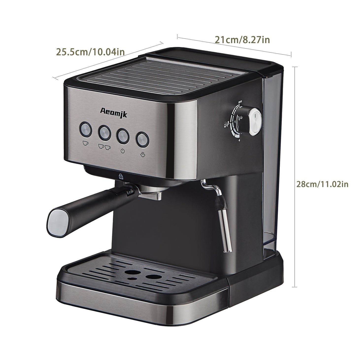 1pc Espresso Coffee Machine 20-Bar Espresso Maker, Advanced Adjustable Milk Frother For Cappuccino & Latte Teacher's Day Halloween Christmas Wedding Birthday Valentines Day Gift Coffee Tools Coffee Accessories