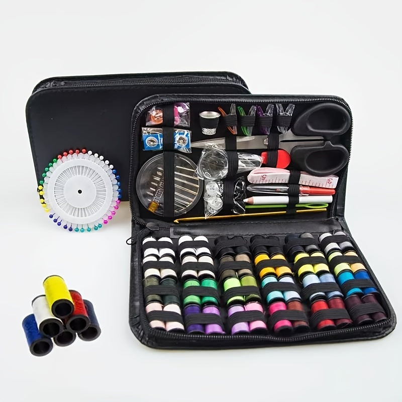 172pcs\u002Fpack Sewing Kit Box And Tool, 48 Color Thread Rolls, Portable Home Travel Craft Set, Hand Sewing Tools, Machines Bobbin