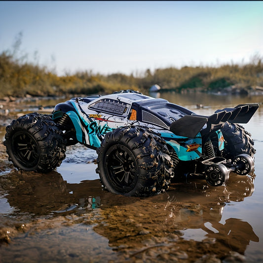 All Terrain 4WD High-speed Off-road Car, Designed With A Simulation Structure, 2.4G Full Proportion Synchronous Remote Control System, Full Proportion Throttle\u002Fsteering, LED Headlights,Christmas Gifts