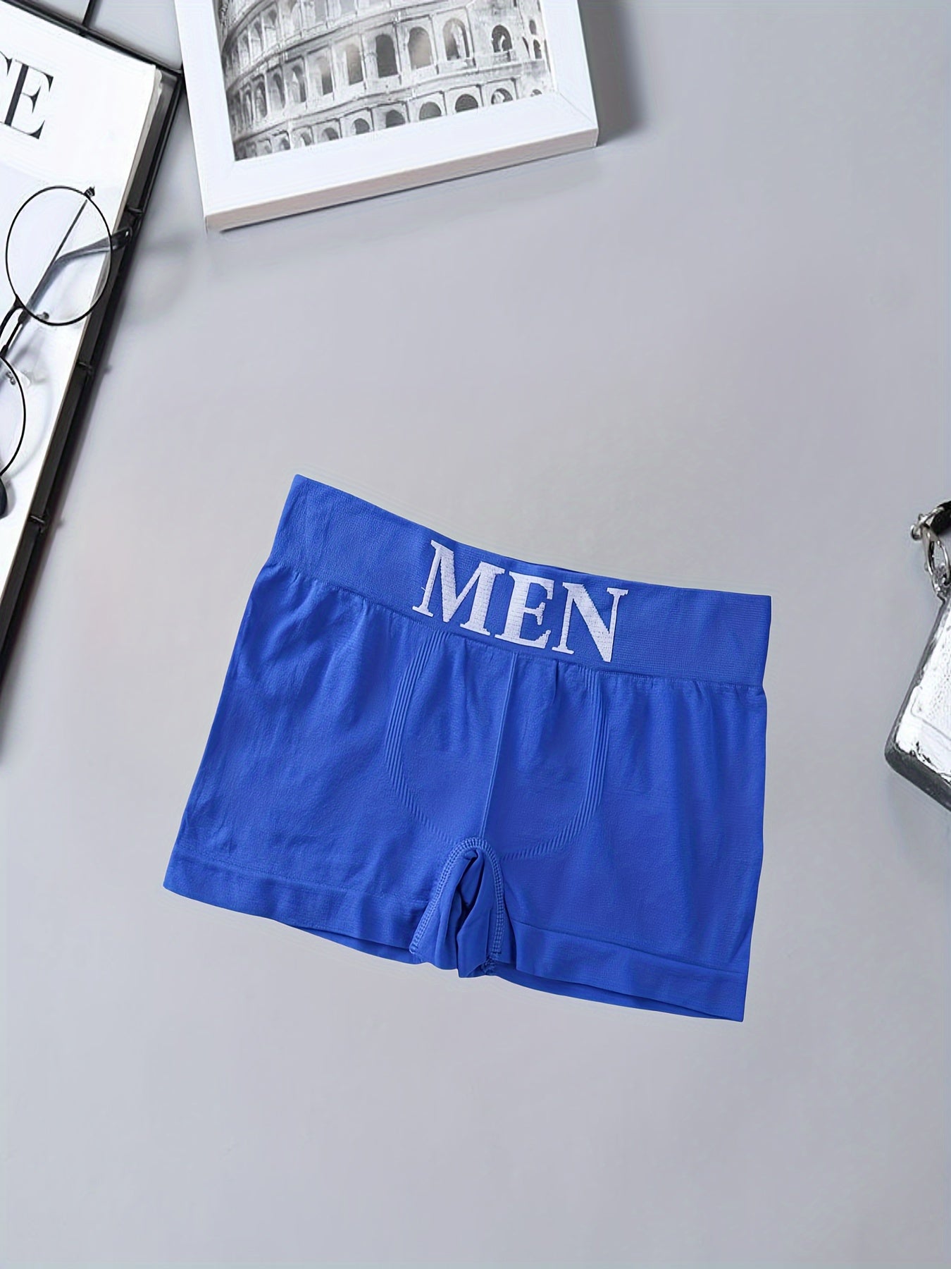 5 peças cuecas boxer respiráveis confortáveis e sem costura da moda masculina, roupa íntima masculina, adequada para tamanho S \u002FM\u002FL