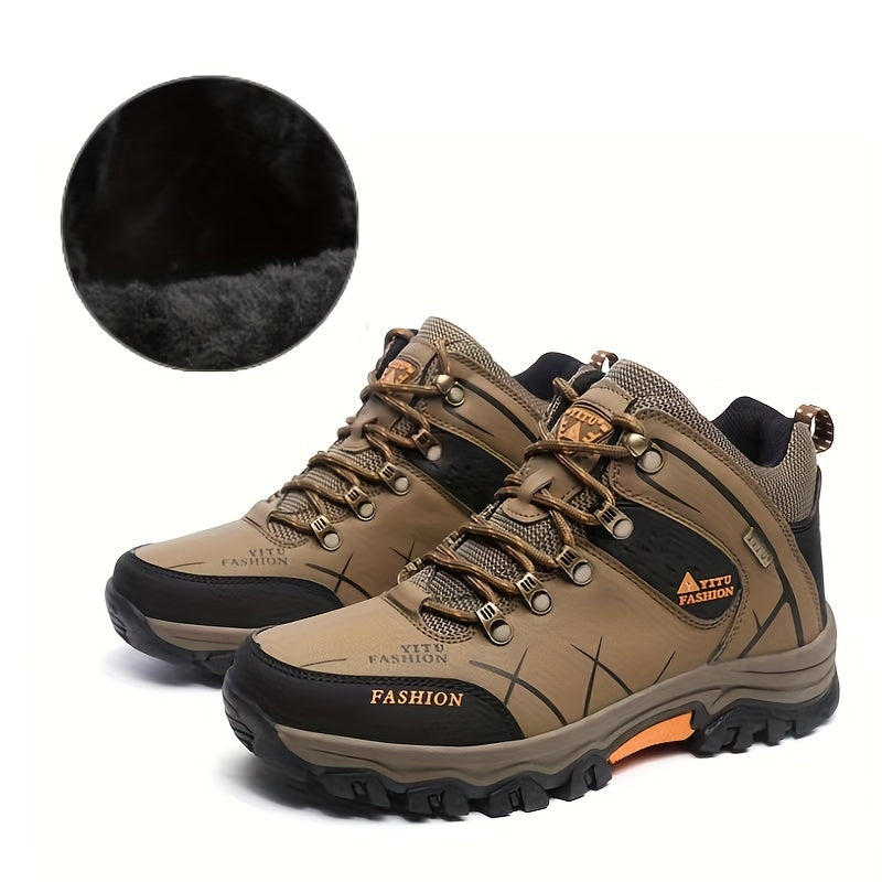 Men's Fashion Hiking Boots, Lightweight Waterproof Wear-resistant Non-slip Durable Comfortable Boots For Outdoor Hiking Trekking Camping