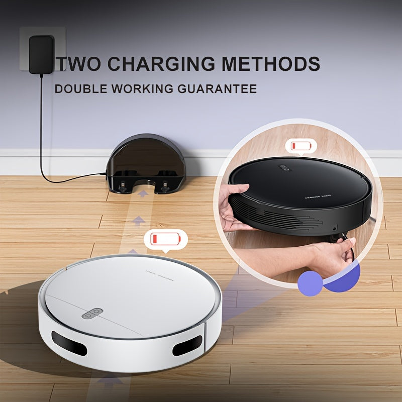 1pc, Smart Robot Vacuum Cleaner, Automatic Robot Vacuum Cleaner, Self-Charging Mopping Machine 3-in-1 Large-scale Sweeping For Pet Hair Dry Wet Mopping And Disinfecting Floors Strong Suction Sweeper Vacuum Cleaner