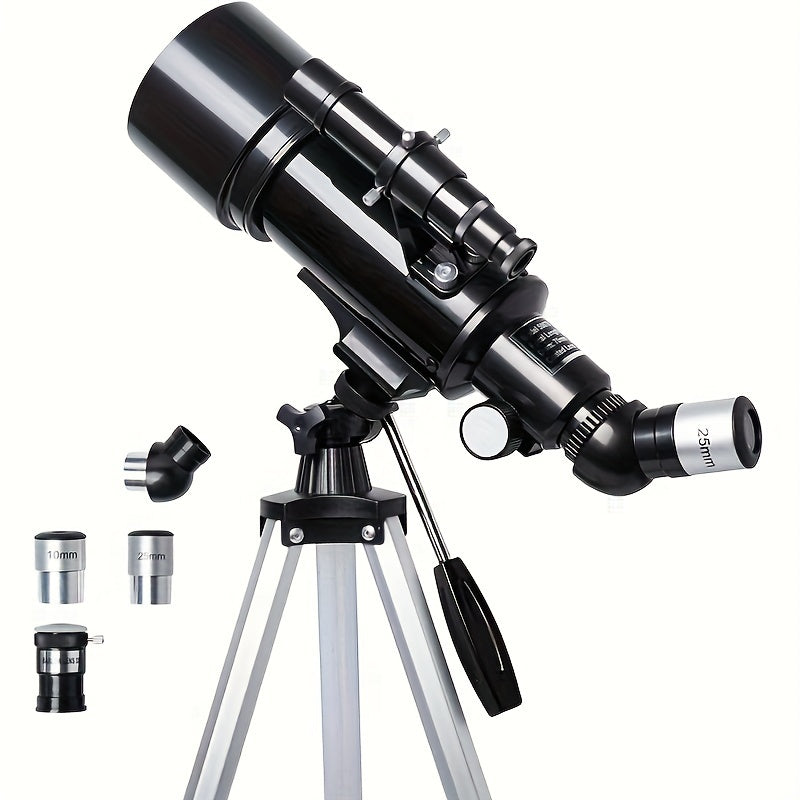 Télescope astronomique 120X pour l'observation des étoiles Moongazing, longueur focale de 400mm calibre objectif de 70mm, imagerie de HD pour l'observation extérieure de voyage de camping d'amoureux d'astronomie