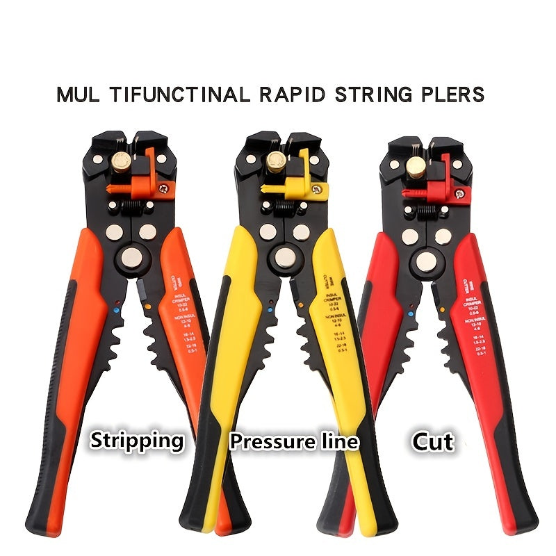 1pc, 5 In 1 Multifunctional Wire Stripper, Automatic Wire Stripper, Cutting Crimping Pliers, Crimping Pliers Disassembly Tool, Home Improvement Tool