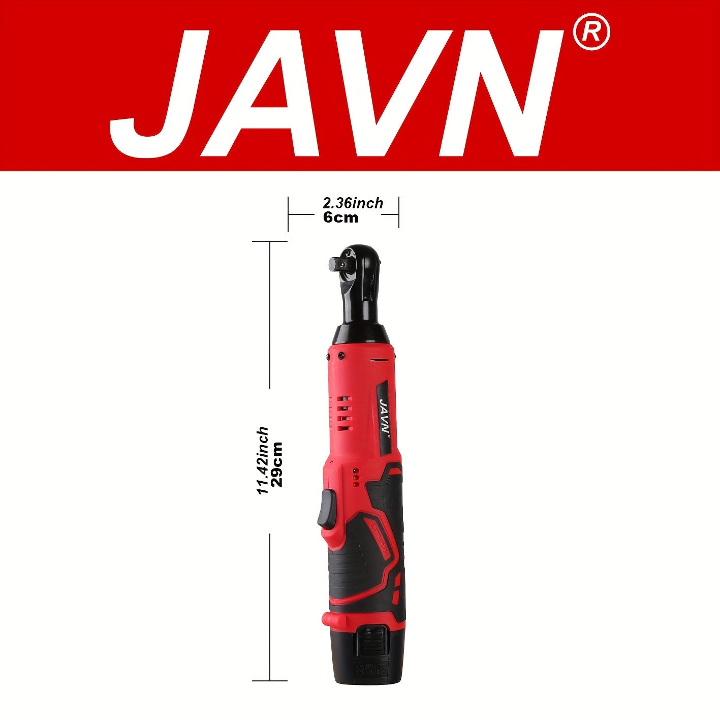 1 Set JAVN 12V Cordless Electric Wrench, 45NM 3\u002F8'' Ratchet Wrench, Removal Screw Nut Car Repair Tools, Right Angle Wrench, Power Tool
