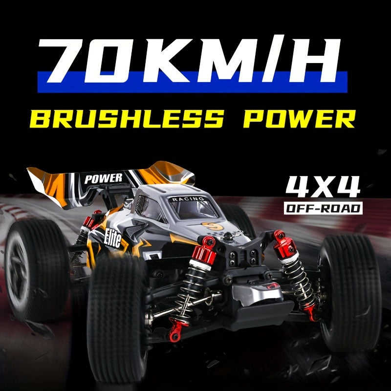 4WD 1:16 Remote Control Car .70KM\u002FH High-Speed Brushless Motor Metal Transmission Racing Car Monster Truck,Christmas Gift