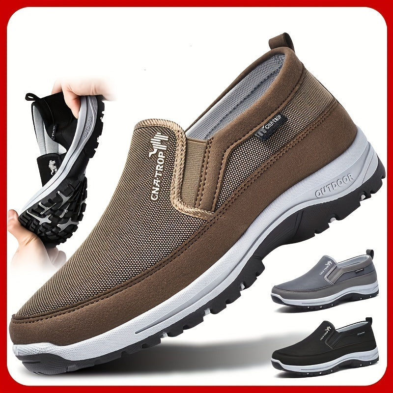 Men's Classic Solid Loafer Shoes: Lightweight, Breathable, Anti-Skid Slip-On Shoes For Outdoor Activities!