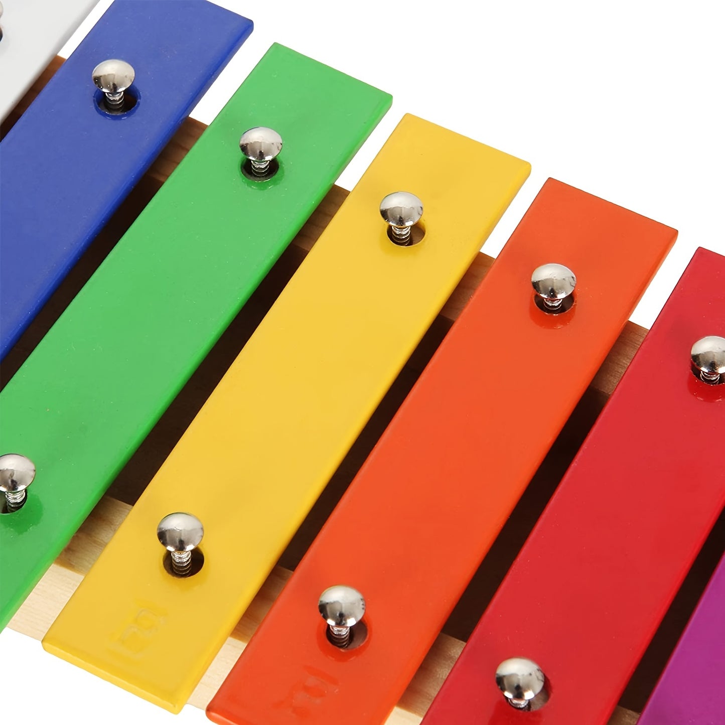 Deux ensembles de xylophone en bois pour les tout-petits-15 tons vibrants avec des barres de métal multicolores et des maillets inclus