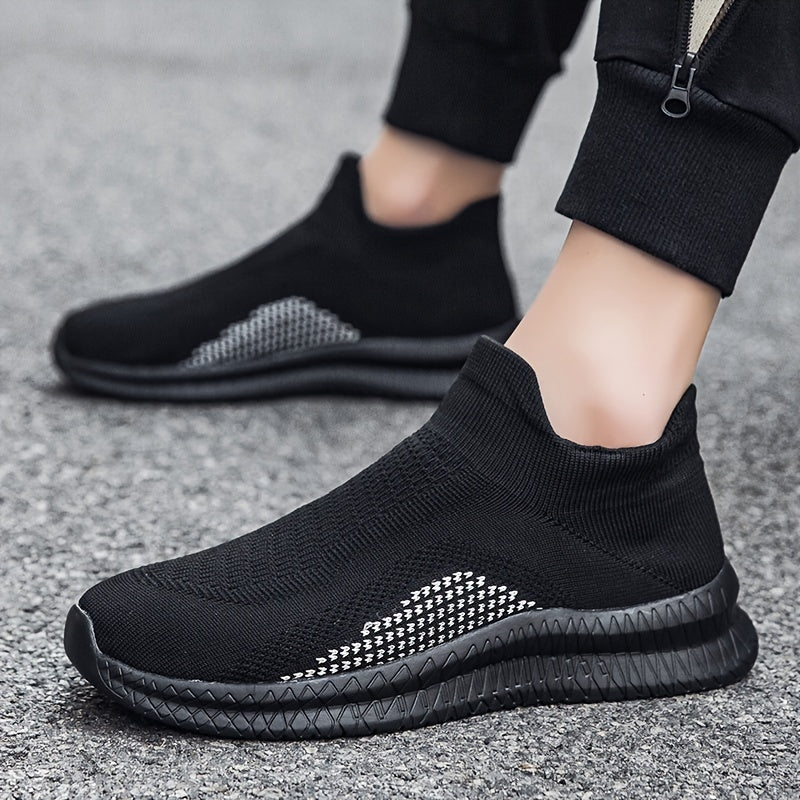 Men's Breathable Lightweight Slip On Casual Shoes, Outdoor Non-slip Soft Sole Sneakers, Spring And Summer