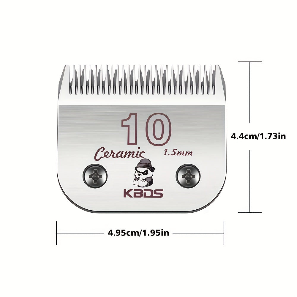 Professional Detachable Blade, KBDS Size 10\u002F7F\u002F5F\u002F4F Detachable Pet Dog Grooming Clipper Ceramic Blades Set,Compatible With Andis,Oster A5,Wahl KM10 Series Clippers,Cut Length 1\u002F16\