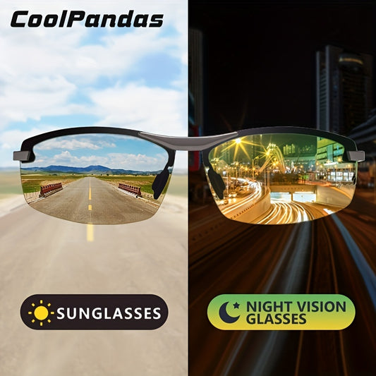 CoolPandas Photochromic Sunglasses For Men & Women, Day & Night Vision Polarized Chameleon Glasses Driving Fishing UV400 Sports Sun Glasses , ideal choice for gifts
