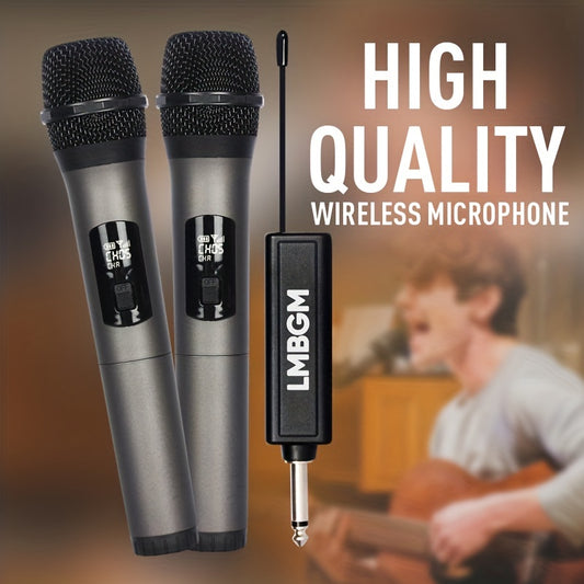 LMBGM W-2 Wireless Microphone Household One Tow Two Microphone KTV Computer Singing Performance Microphone Handheld Microphone System